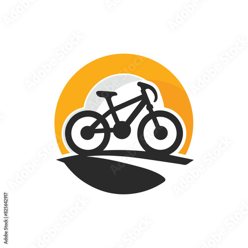 Bicycle logo concept icon vector, simple bicycle line logo