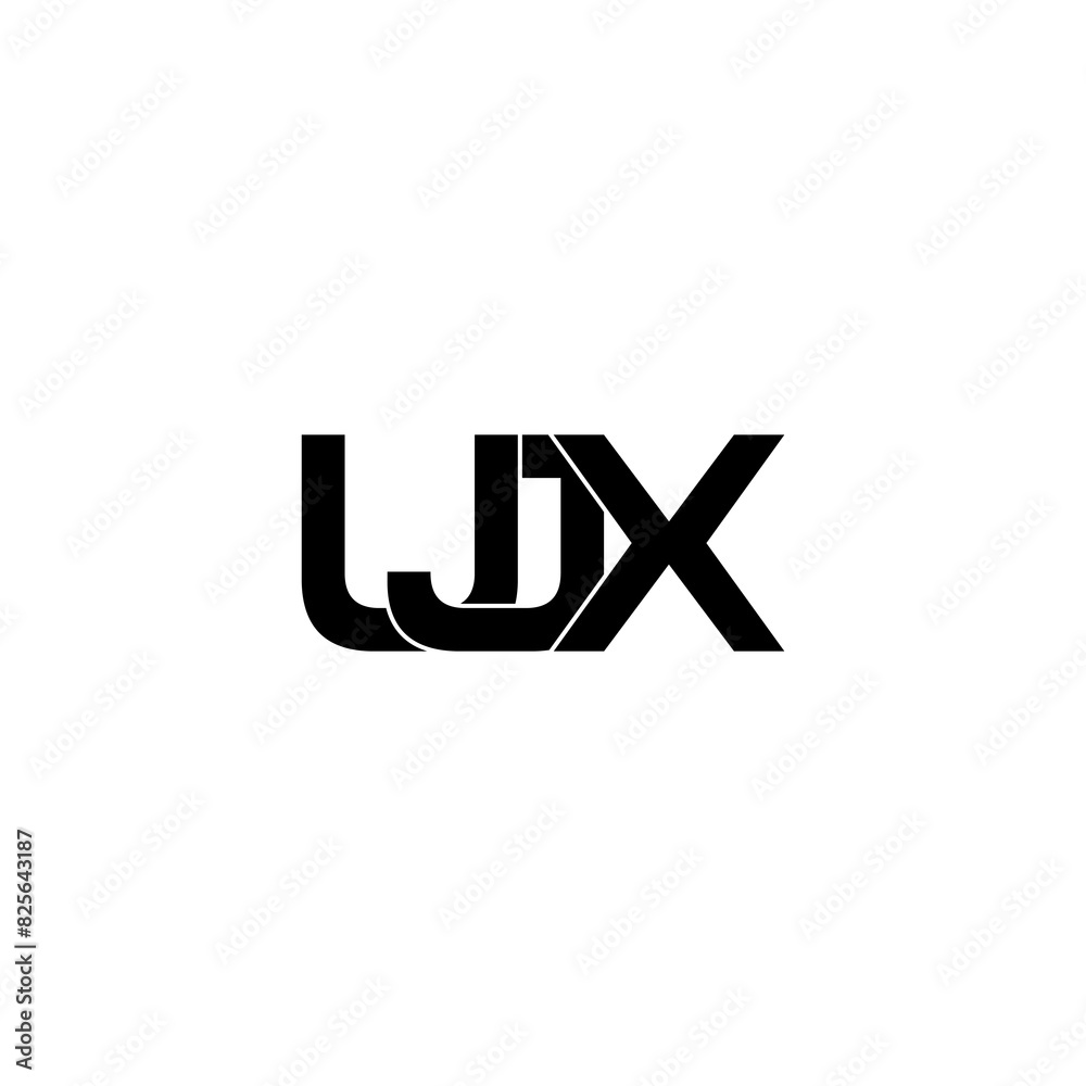 ujx typography letter monogram logo design ujx typography letter monogram logo design