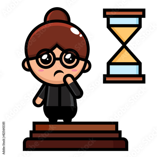 illustration of a lawyer daydreaming