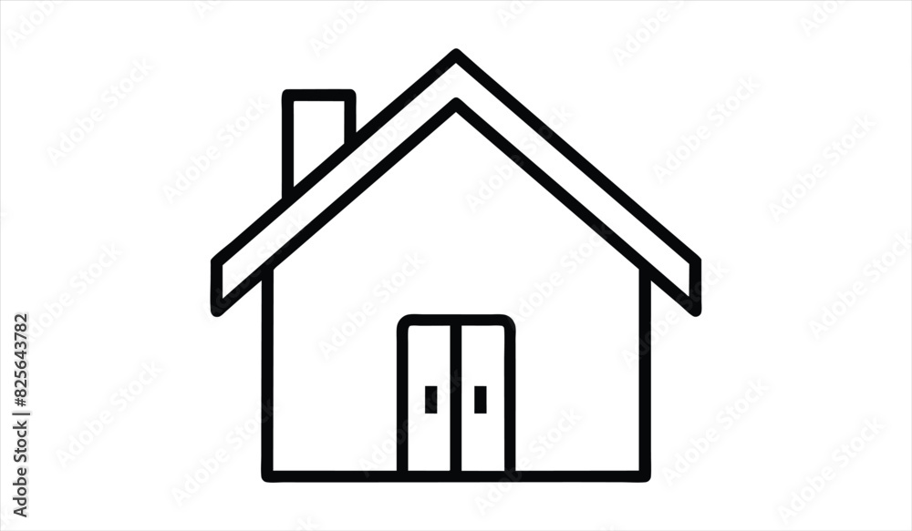 house icon. editable stroke outline icons set. vector illustration. house icon. editable stroke outline icons set. vector illustration.