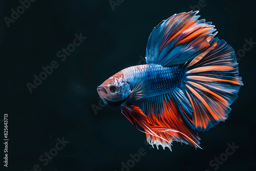 photograph halfmoon betta color, generative ai