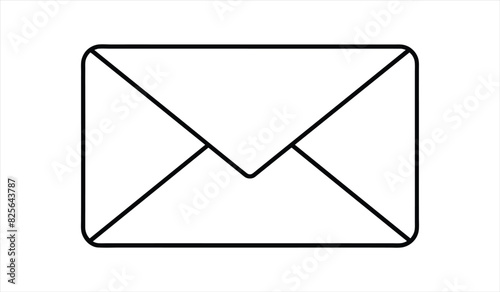 mail envelope icon. editable stroke outline icons set. vector illustration.
