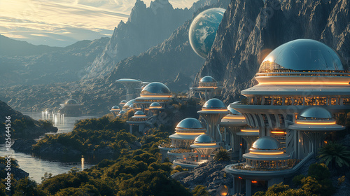 Space Colonies - Human colonies established on other planets. photo