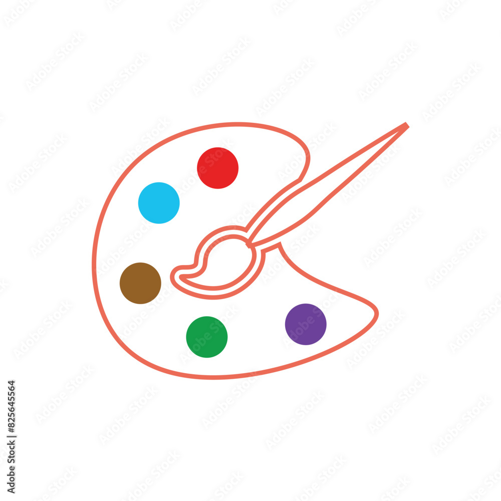 Flat palette icon symbol vector Illustration. Flat palette icon symbol vector Illustration.