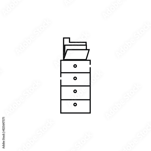 file cabinet vector type icon