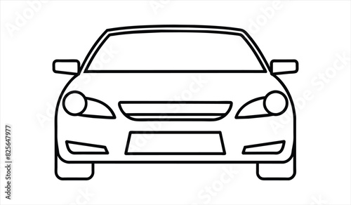 Car icon.  Auto, view, sport, race, transport concept. Vector illustration. Editable Stroke.