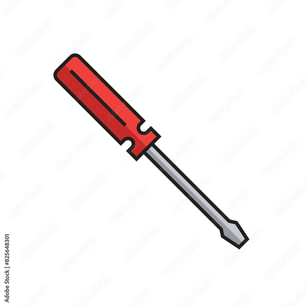 Screwdriver icon flat vector illustration. Screwdriver icon flat vector illustration.