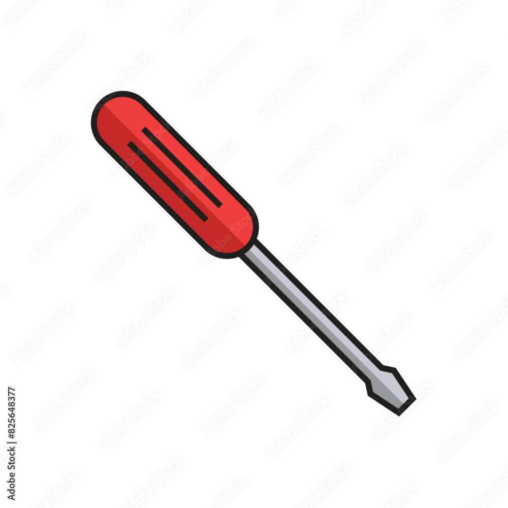 Screwdriver icon flat vector illustration. Screwdriver icon flat vector illustration.
