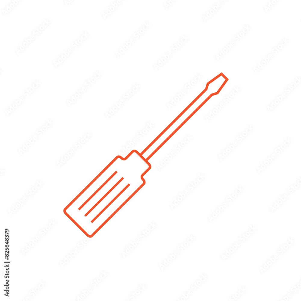 Screwdriver icon flat vector illustration.