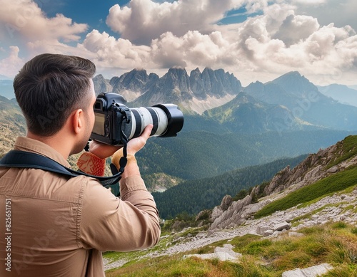 Photographer taking pictures