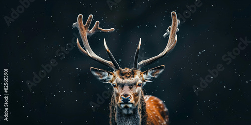 Enigmatic Reindeer Majestic Antlered Wonders © Malik