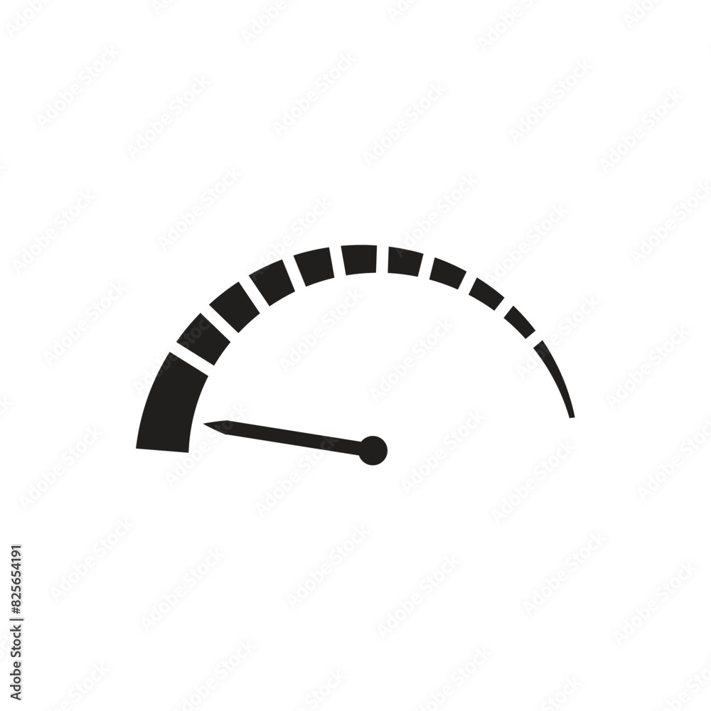 Speed, speedometer icon. Vector illustration, flat design.