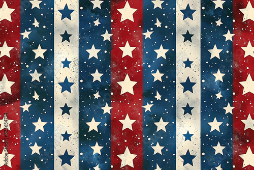 Vintage American flag motif with a grungy twist, evoking patriotic nostalgia.