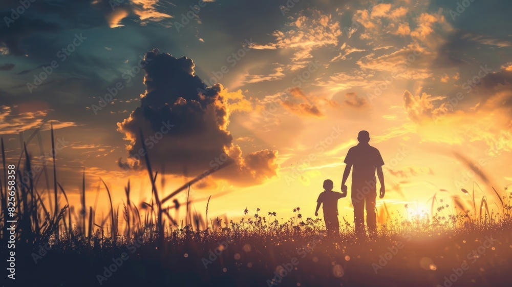 Fototapeta premium father's day background concept with copy space area for text