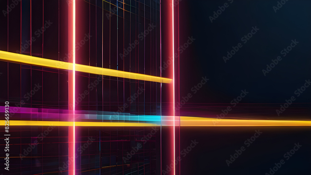 Fototapeta premium Designing with Glowing Lines on Bright Backgrounds ai generative