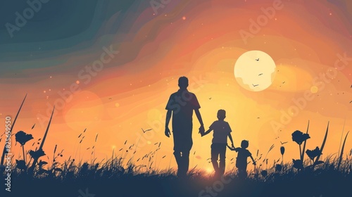 father's day background concept with copy space area for text