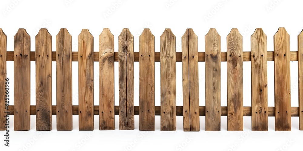 Wooden fence isolated on white background Wooden fence isolated on white background