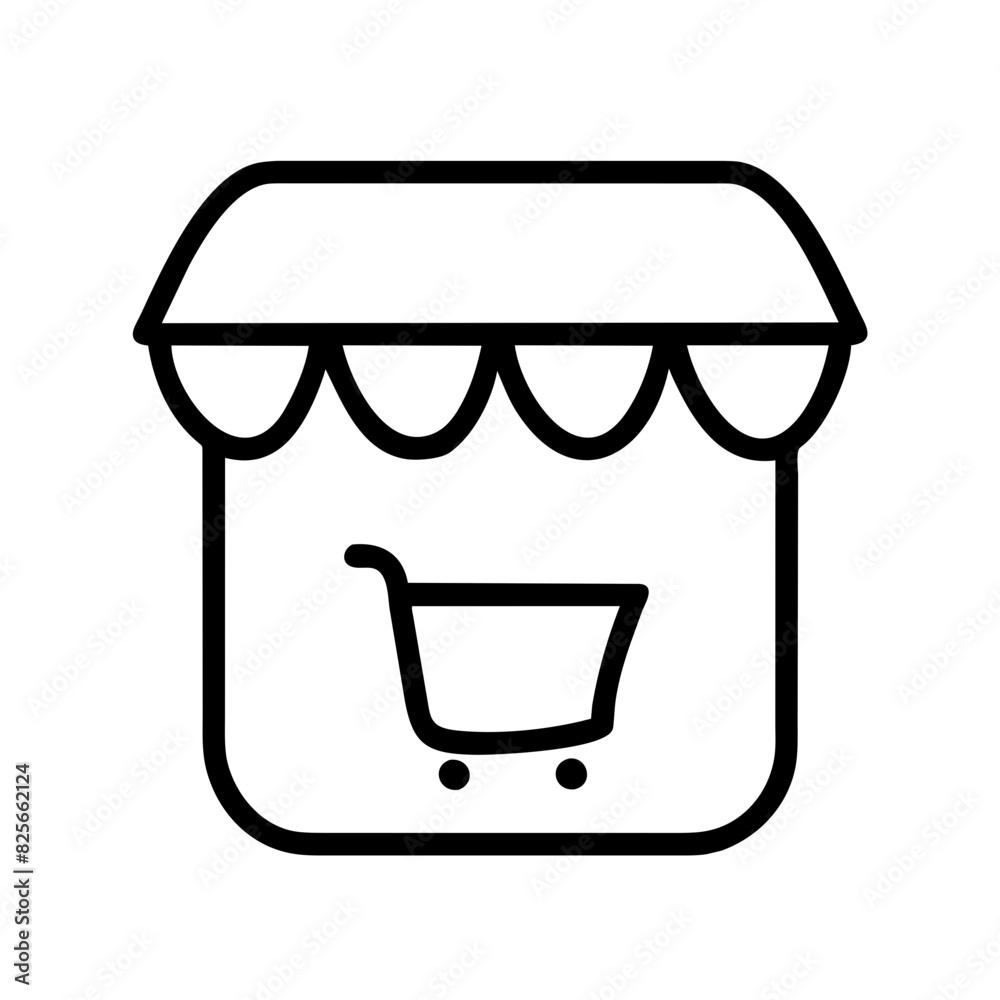 Shop Market Icon Outline Shop Market Icon Outline