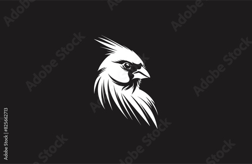 Head bird logo style icon design template flat vector