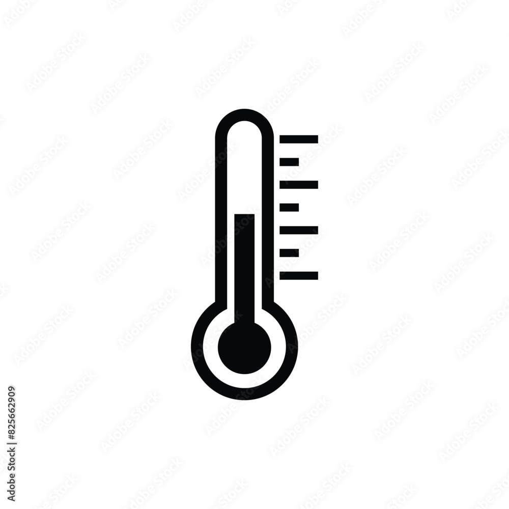 Temperature icon vector. line thermometer symbol. Temperature icon vector. line thermometer symbol.
