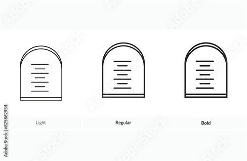 Ten commandments icon. Light, Regular And Bold style design isolated on white background