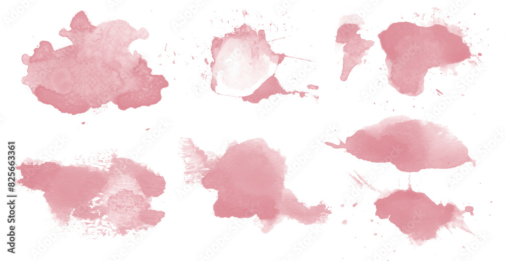 watercolor splashes set soft pink watercolor splashes set soft pink