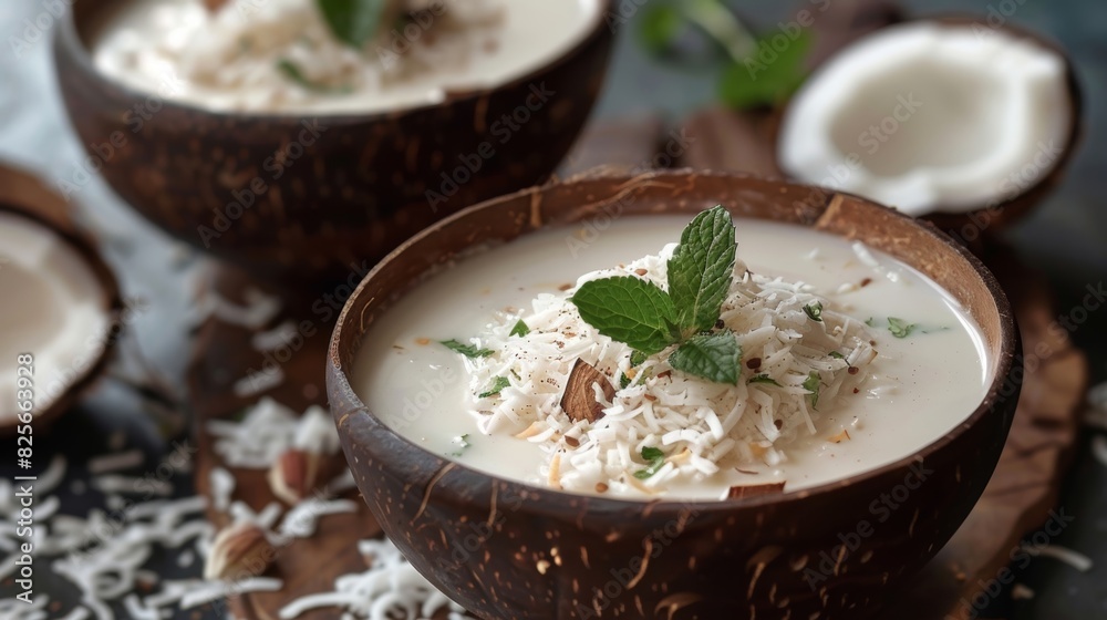 The instructor shares tips for using coconut milk to create a creamy texture in vegan and dairyfree dishes.