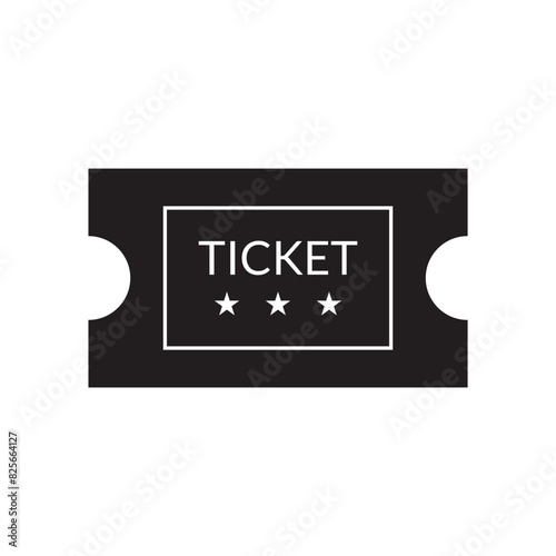 Flat Ticket icon symbol vector Illustration.