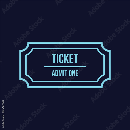 Flat Ticket icon symbol vector Illustration.