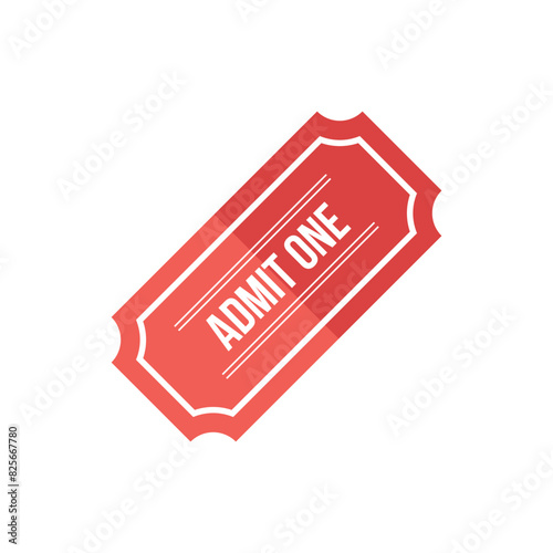 Flat Ticket icon symbol vector Illustration.