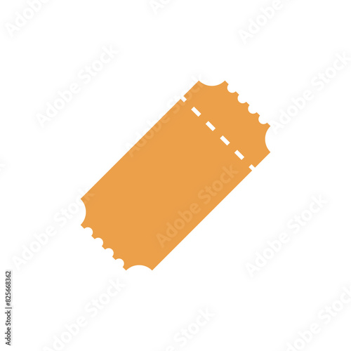 Ticket icon flat vector illustration.