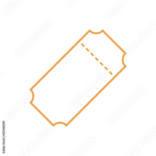 Ticket icon flat vector illustration.