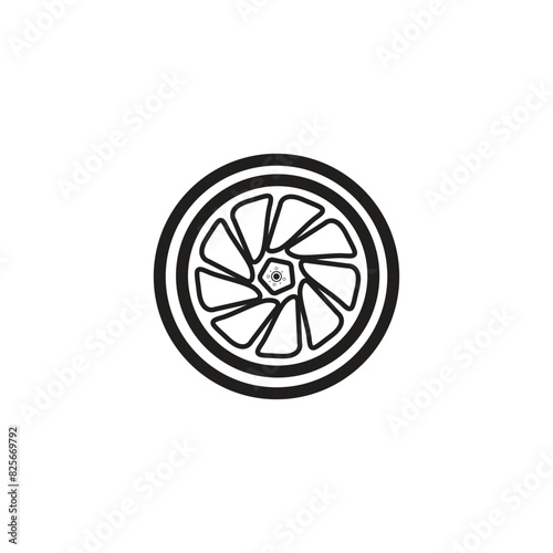 Flat tires icon symbol vector Illustration.