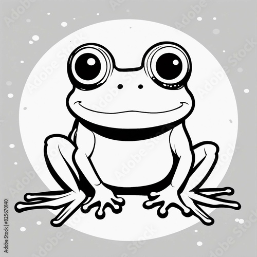 frog on a white
