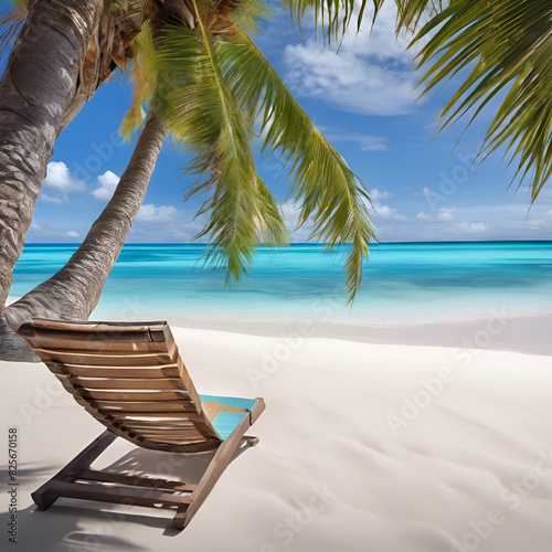lounge chairs on the beach © Tina
