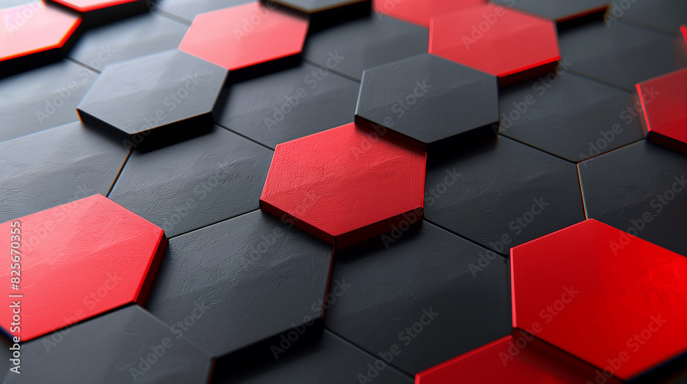 abstract background with black and red hexagon, modern 3d wallpaper, business background abstract background with black and red hexagon, modern 3d wallpaper, business background
