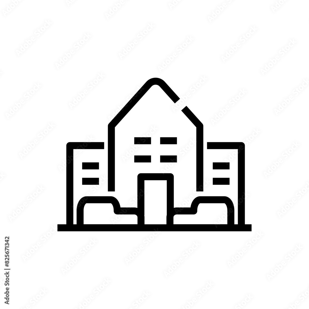 Hotel Building Icon Hotel Building Icon