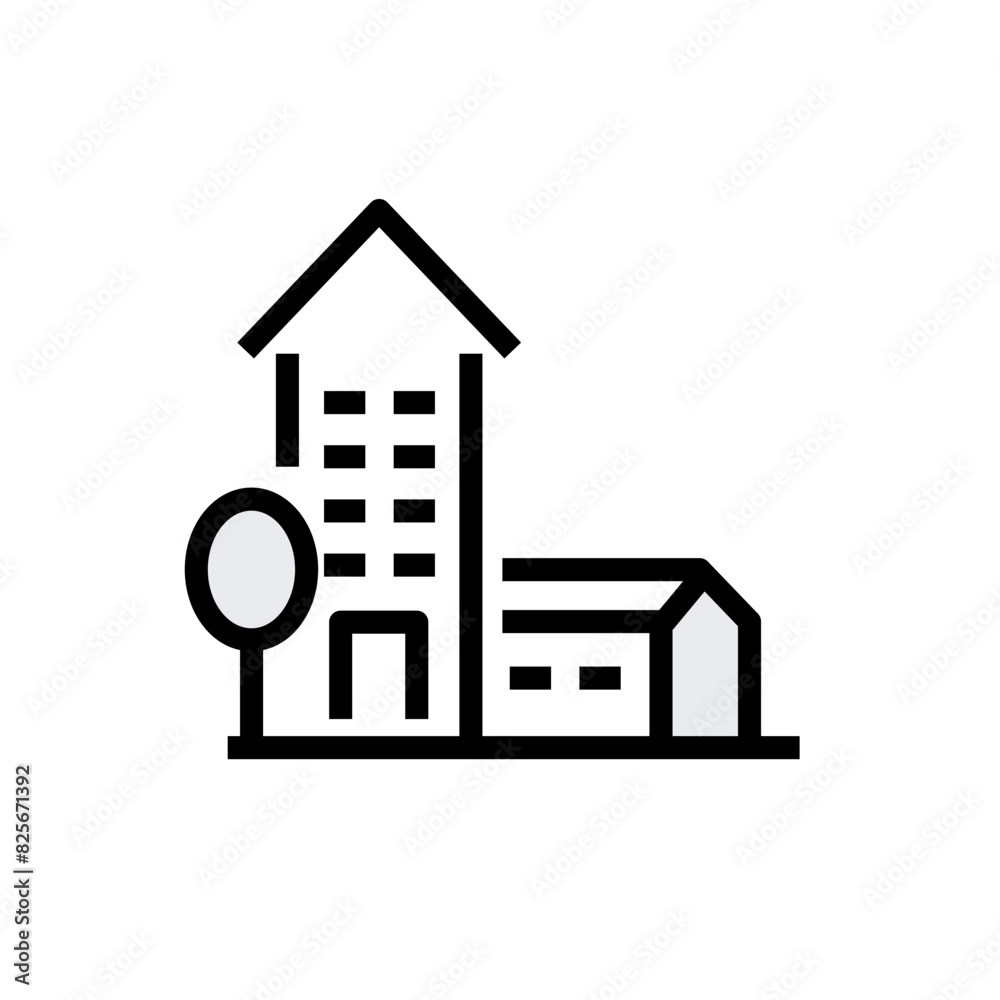 Hospital Building Icon Hospital Building Icon