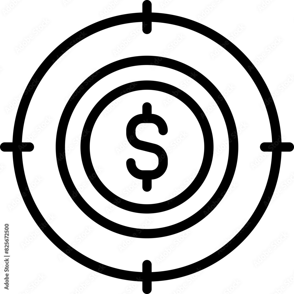 financial target icon financial target icon
