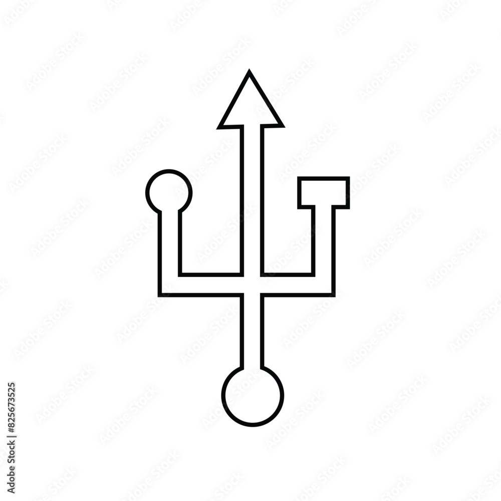 Flat USB icon symbol vector Illustration. Flat USB icon symbol vector Illustration.