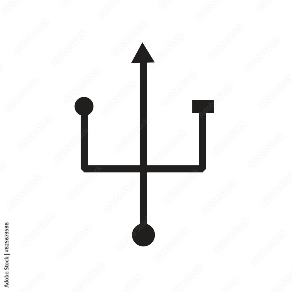Flat USB icon symbol vector Illustration. Flat USB icon symbol vector Illustration.