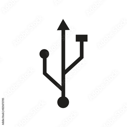 Flat USB icon symbol vector Illustration.