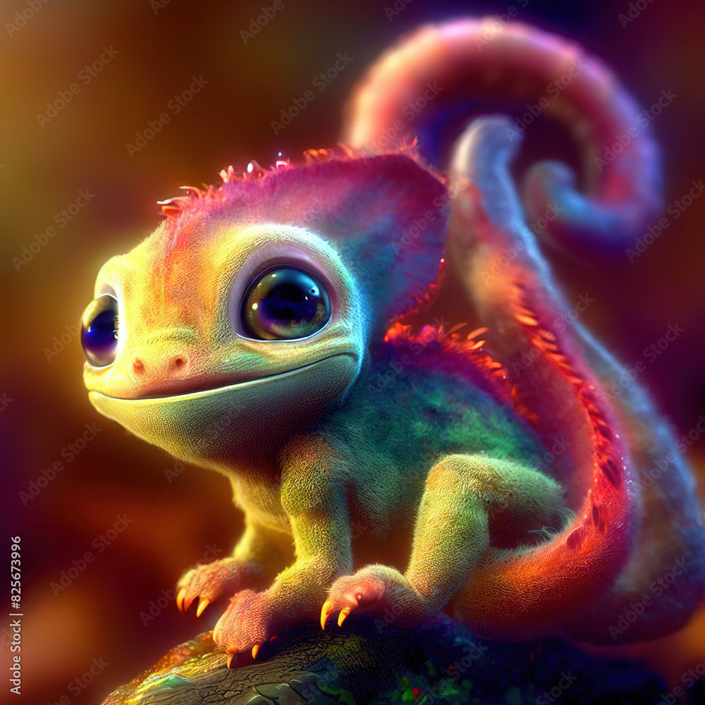 A Captivating Panther Chameleon Close-Up.with Generative AI technology A Captivating Panther Chameleon Close-Up.with Generative AI technology