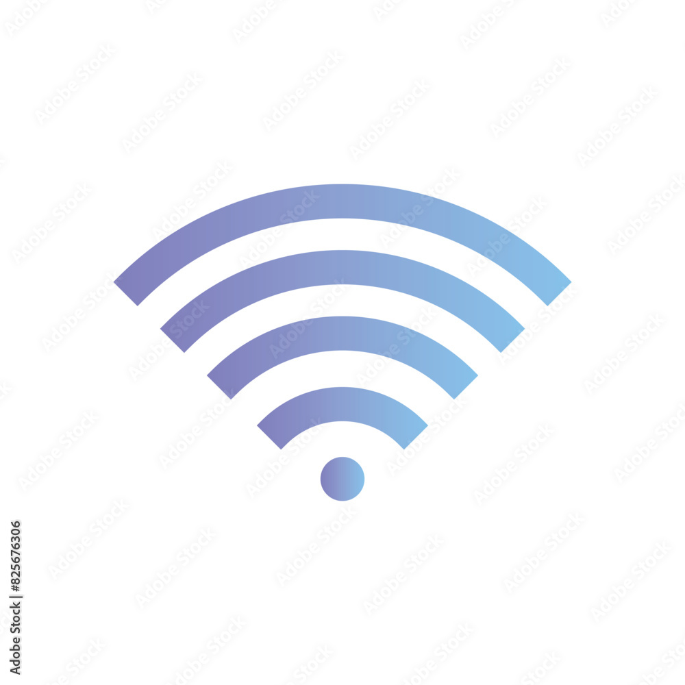 WiFi icon flat vector illustration. WiFi icon flat vector illustration.