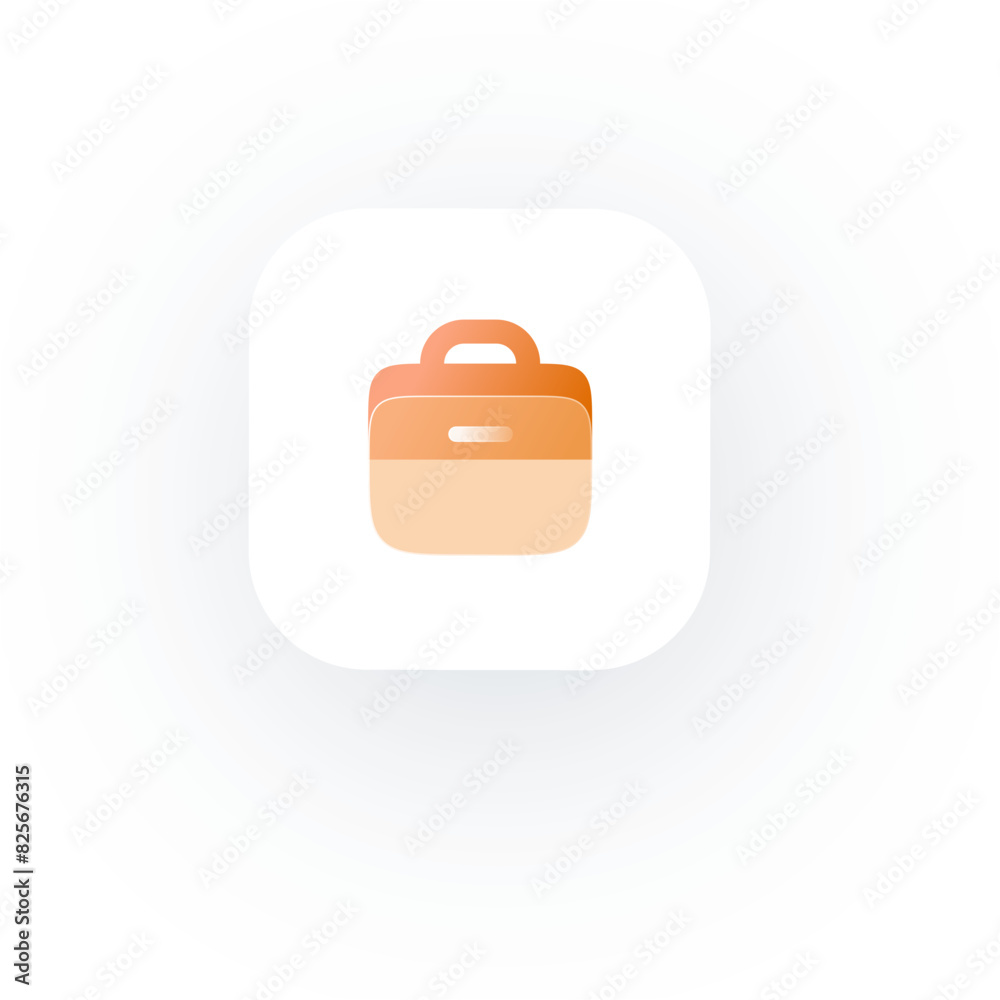 Suitcase Icon Glassmorphism transparent blur glass effect icon Suitcase Icon Glassmorphism transparent blur glass effect icon