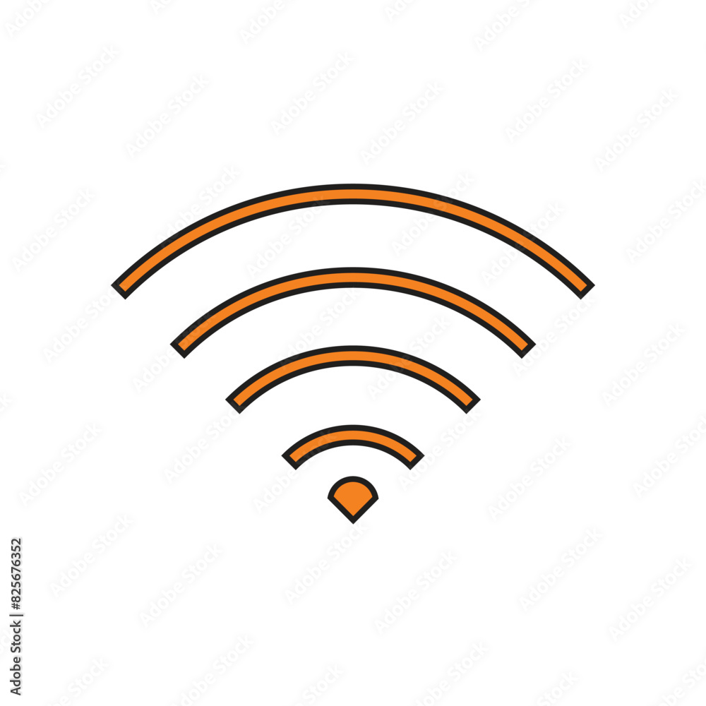 WiFi icon flat vector illustration. WiFi icon flat vector illustration.