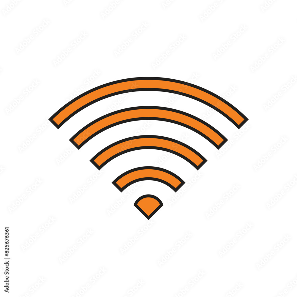 Flat WiFi icon symbol vector Illustration. Flat WiFi icon symbol vector Illustration.