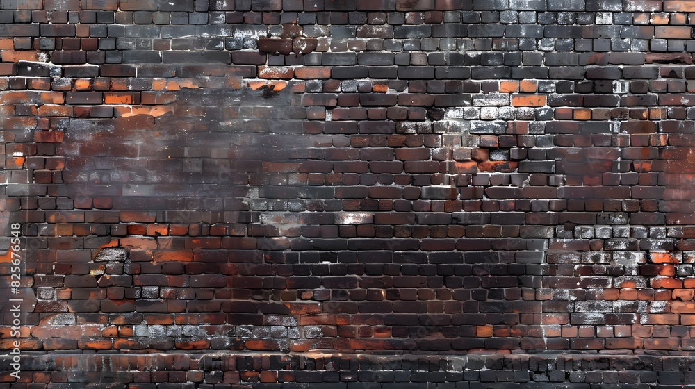 Obraz premium Old wall background with stained aged bricks