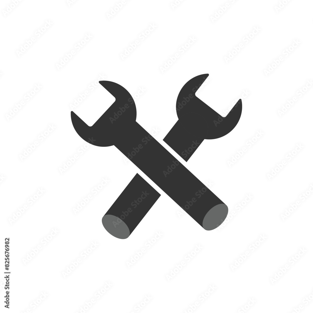 wrench icon, in trendy flat style isolated on grey background. vector illustration. wrench icon, in trendy flat style isolated on grey background. vector illustration.