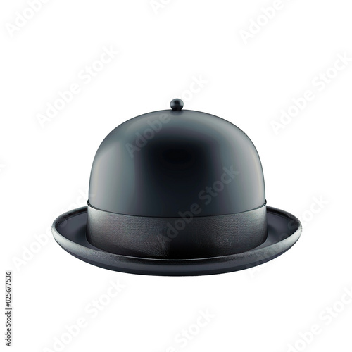 bowler hat as element in isolated white background